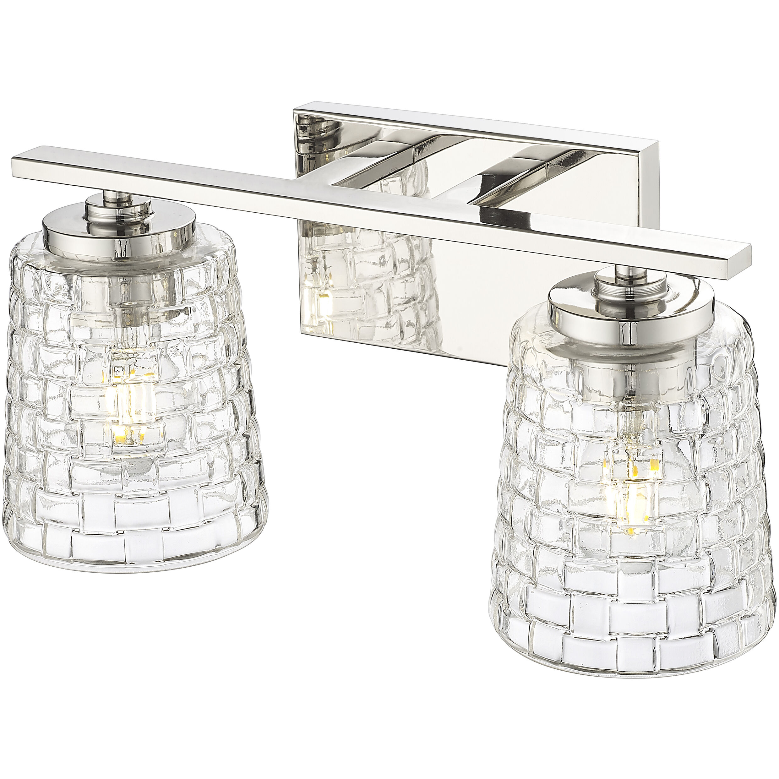 Saben 2 Light 15 inch Polished Nickel Bathroom Vanity Light Wall Light